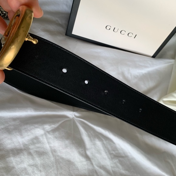 Gucci Leather Belt with Marmont GG Buckle - Picture 6 of 8